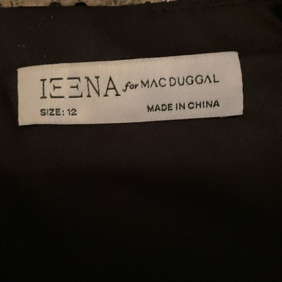 NWT Mac Duggal 55704 SEQUINED EMBELLISHED SHOULDER EVENING GOWN Black 12 - Picture 14 of 16